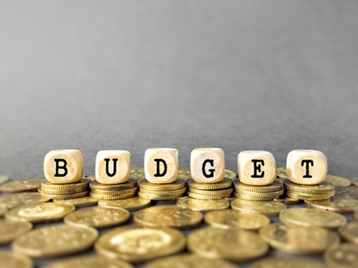 Financial Concept Budget Text Background Stock Photo